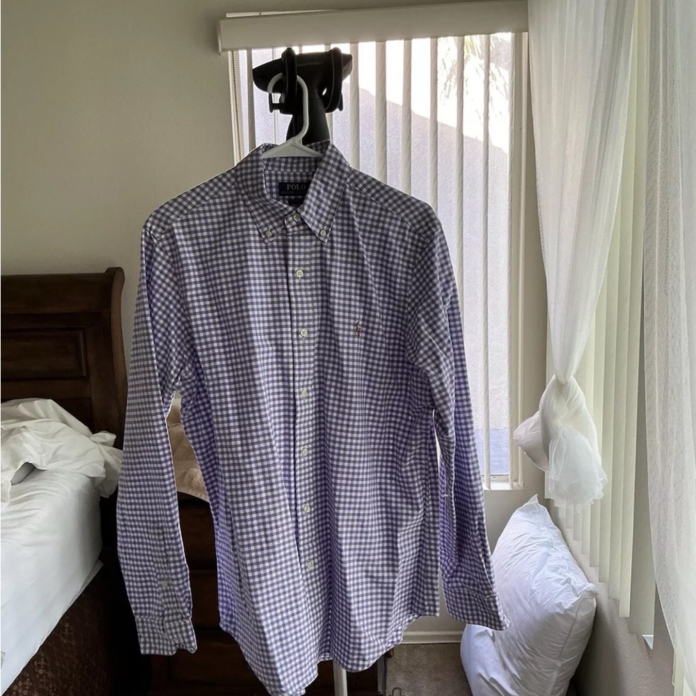 Classic Blue Checkered Men's Shirt